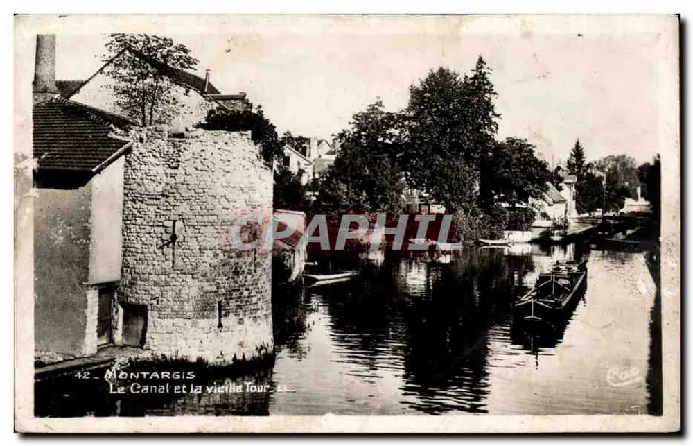 Montargis — Der Kanal und die alte Turm — Antike Ansichtskarte n°42 - Vorderseite