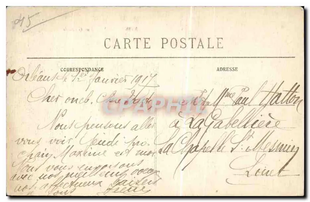 Montargis — Vue Générale — Éditeur impr. sur la carte - Verso