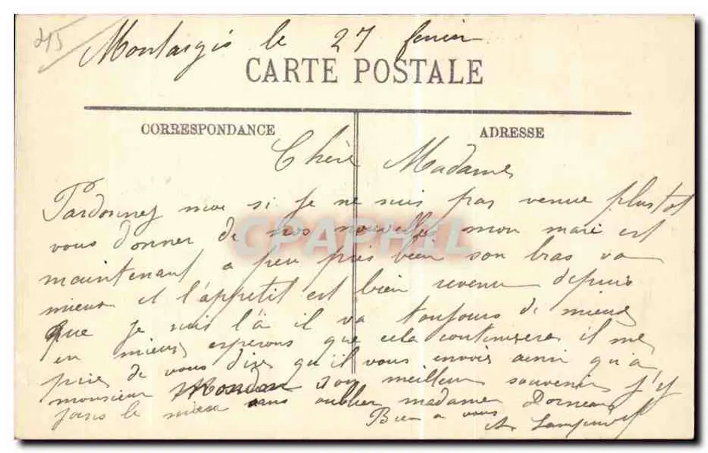 Montargis — O Hotel de Ville — N. G. - Verso
