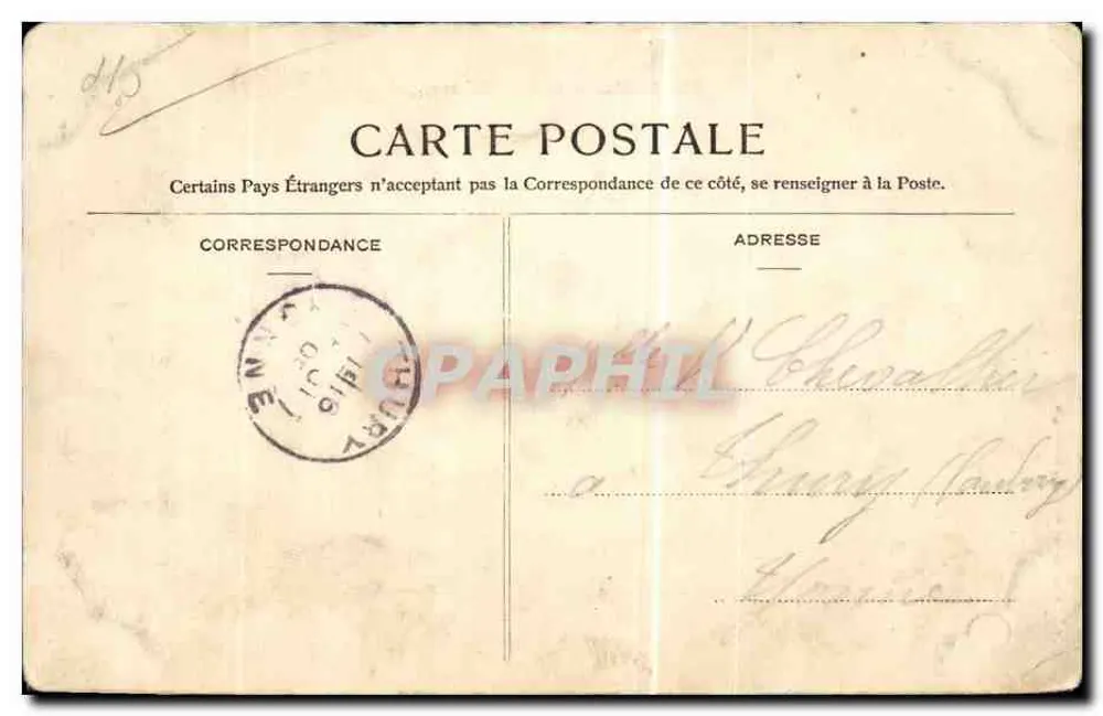 Montargis — A Subprefeitura — Chartier Frères, Montargis - Verso