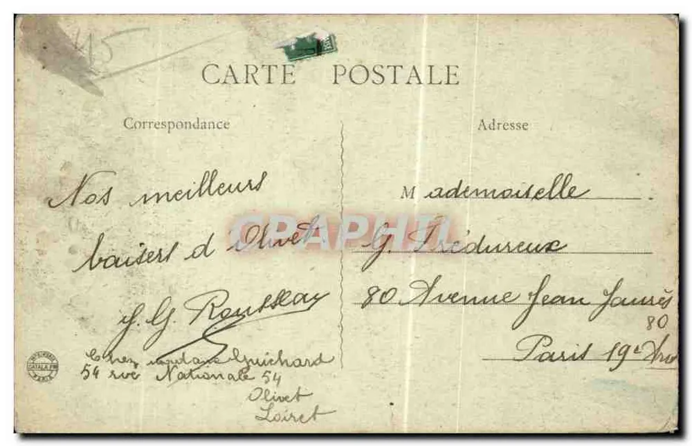 Olivet - Die Ufer des Loiret — Um Orléans — Verleger Nr. 547 - Rückseite