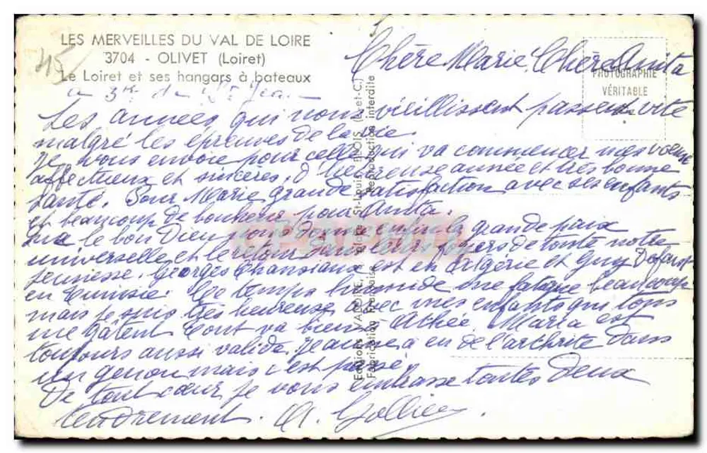 As Maravilhas do Vale do Loire — O Loiret e seus hangares de barcos — Editor Vatoire, n° 415 - Verso