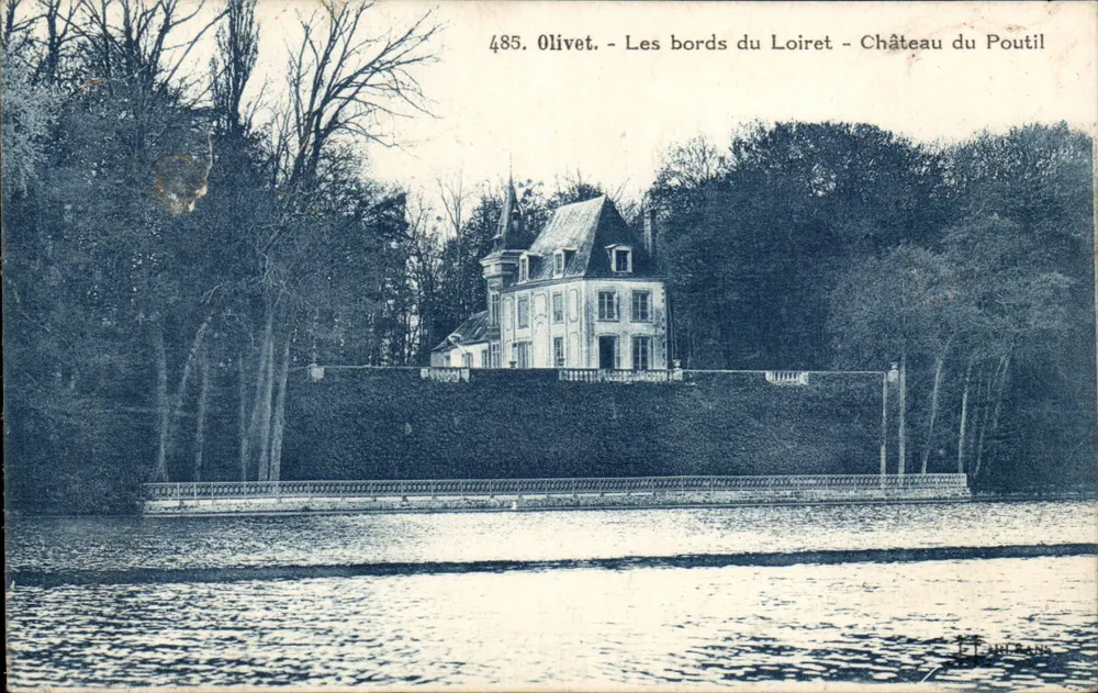 Olivet - Ufer des Loiret - Schloss Poutil — Verleger L. Lanormand (n° 485) - Vorderseite