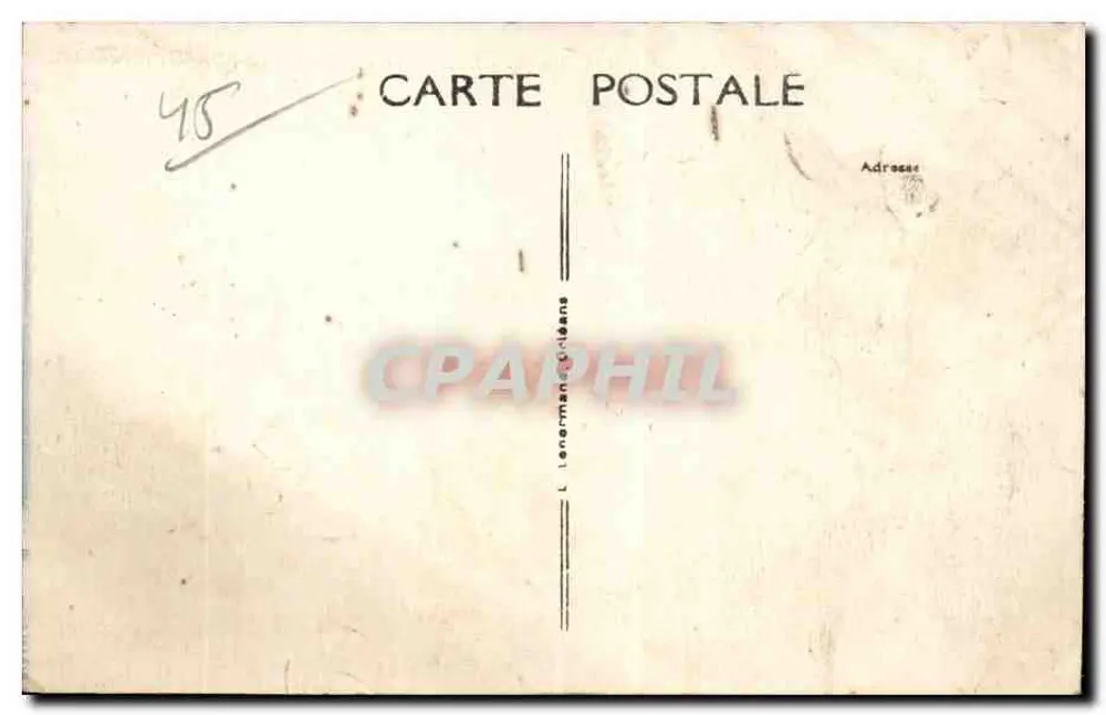 Olivet - Ufer des Loiret - Schloss Poutil — Verleger L. Lanormand (n° 485) - Rückseite