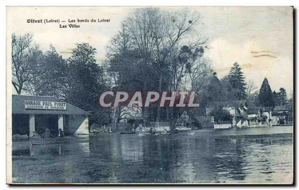 Olivet (Loiret) — Die Ufer des Loiret — Die Villen — Garage Paul Foret — Bootverleih - Vorderseite