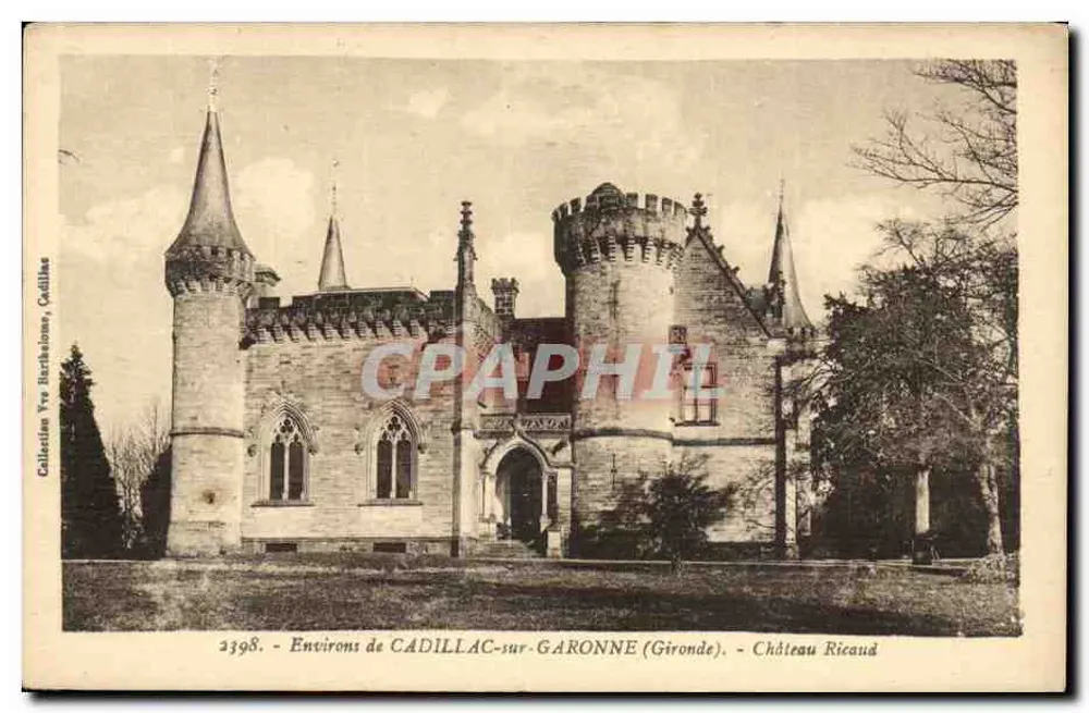 Schloss Ricaud — Umgebung von Cadillac-sur-Garonne (Gironde) — Sammlung Yve Barthélemy, Cadillac - Vorderseite
