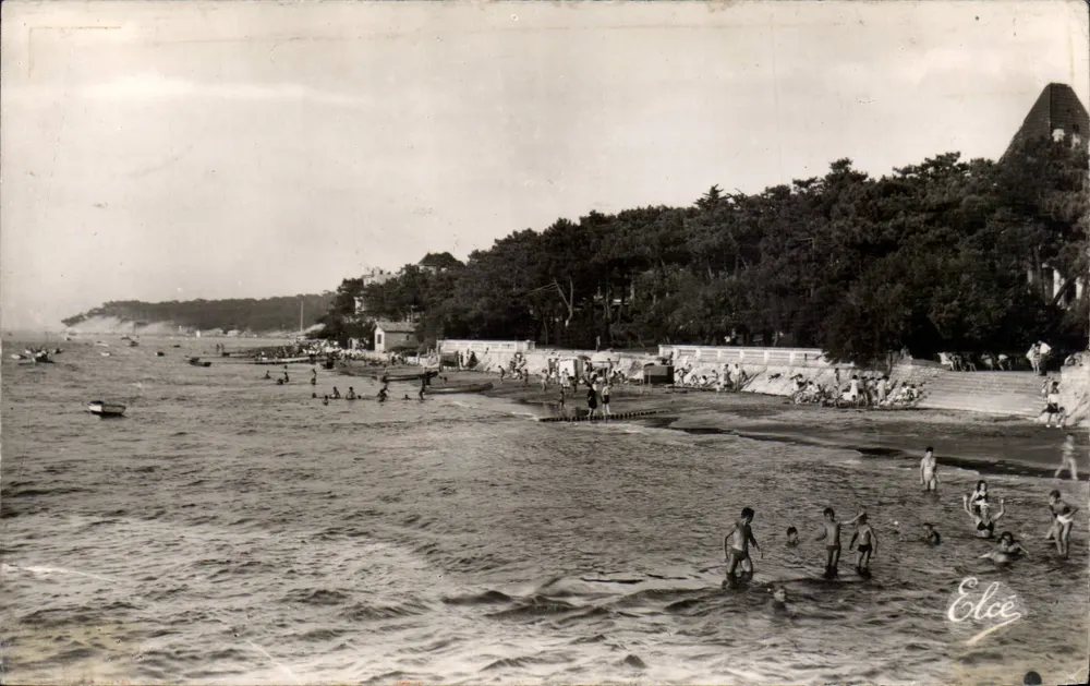 Die Strandpromenade in Richtung Abatilles — Bassin d'Arcachon — Verlag Elcé, Nr. 1070 - Vorderseite