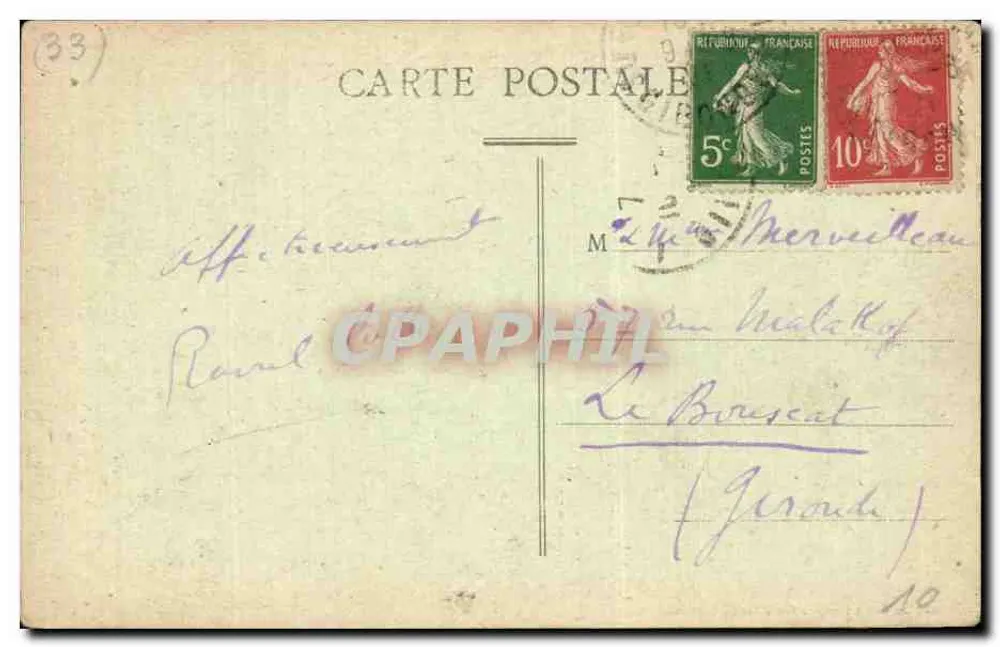 Ste Foy-la-Grande (Gironde) — Panoramablick — unbekannter Verlag, Nr. 158 - Rückseite