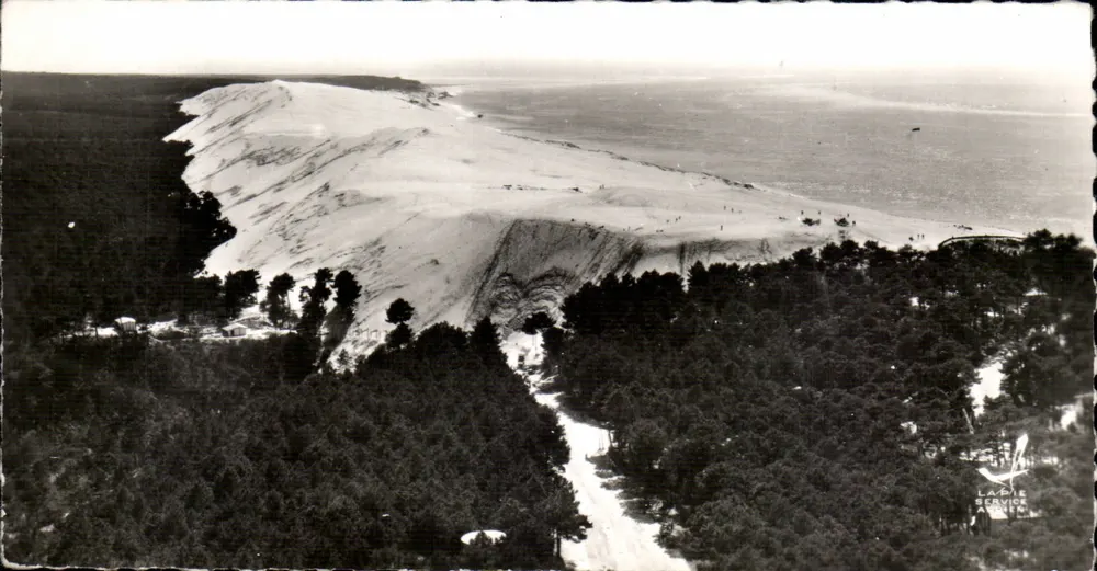 Der große Sandhügel von Pilat — 100 m — südlich des Bassin d'Arcachon — Verlag Lapie Service - Vorderseite