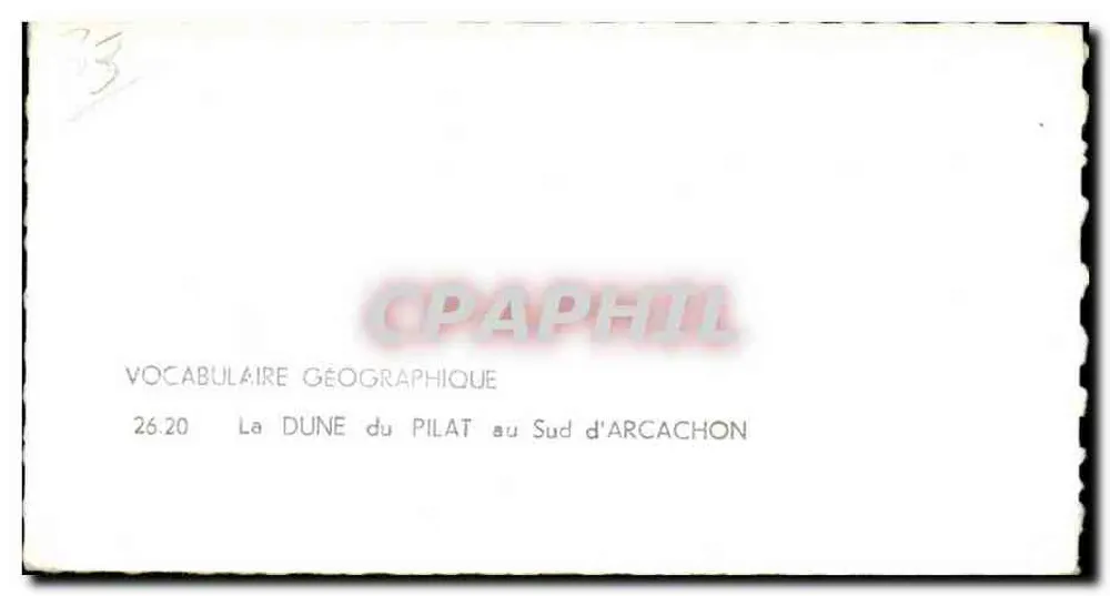 Die Düne von Pilat — Süd von Arcachon — Verlag LAPIE, Nr. 26.20 - Rückseite