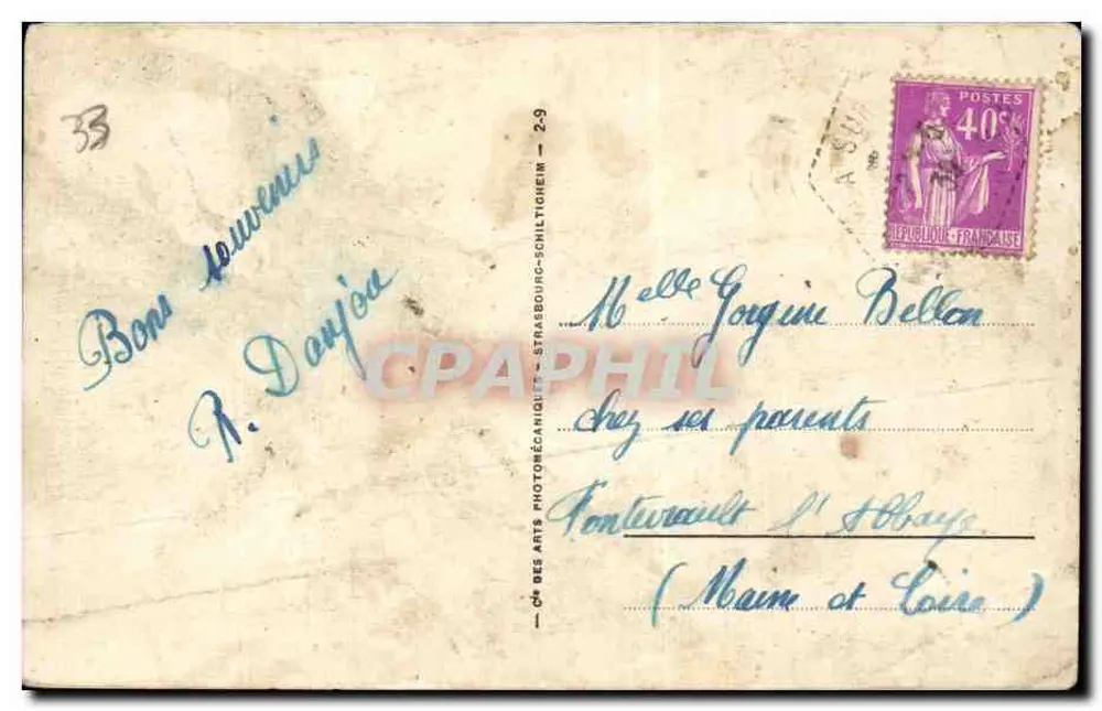 Pilat-Plage — Ansicht des Beckens und der Promenade — Pilat-Plage, Nr. 228 - Rückseite
