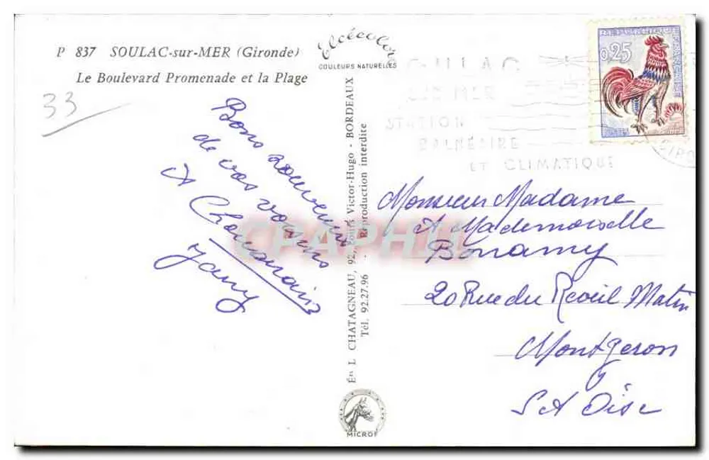 Soulac-sur-Mer — Der Boulevard Promenade und der Strand — Elcé - Rückseite