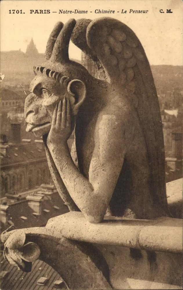 Paris — Notre-Dame — Chimère — Der Denker — C.M. — n° 1701 - Vorderseite