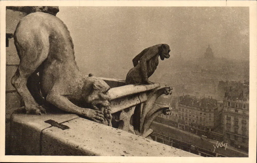 Notre-Dame de Paris — Detail der Südseite — Édition d'Art YVON - Vorderseite