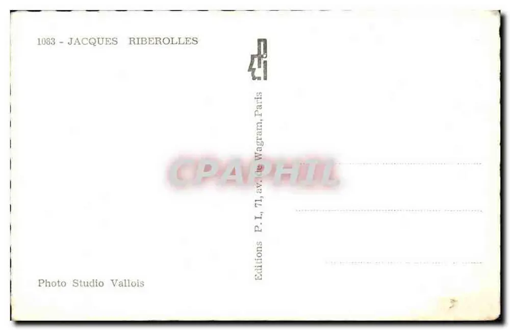एक आदमी के चित्र — प्रकाशक: फोटो स्टूडियो वैलोइस — श्रृंखला संख्या 1083 - पीछे