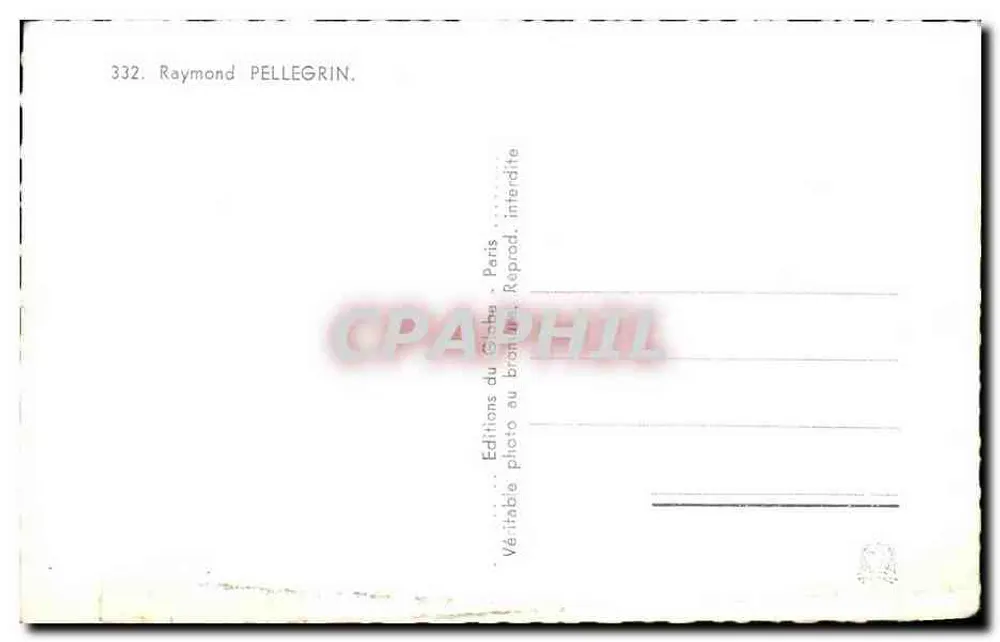 रेमॉन्ड पेलेग्रिन — पोर्ट्रेट — फोटो सैम लेविन, संख्या 332 - पीछे