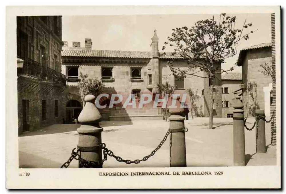 Place d'Aragon — Internationale Ausstellung von Barcelona 1929 — Verlag G. J. B. - n° 39 - Vorderseite