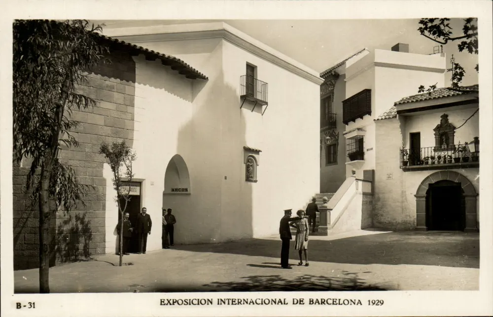 Spanisches Dorf — Plazuela del Carmen — Editorial Fotográfica, Barcelona, n° B-31 - Vorderseite