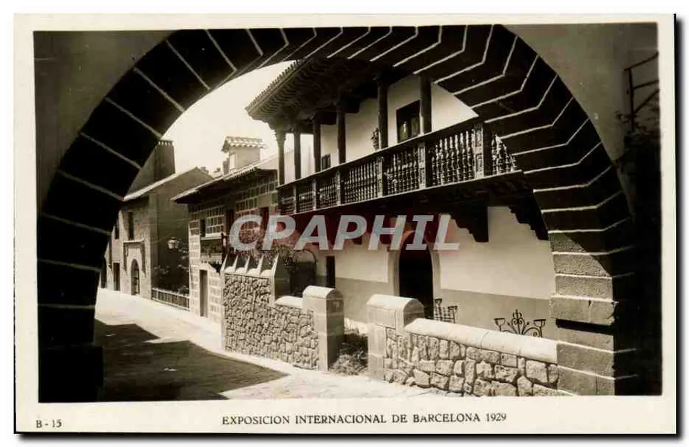 Spanisches Dorf — Galerie der Ritter — Internationale Ausstellung von Barcelona 1929 — B-15 - Vorderseite