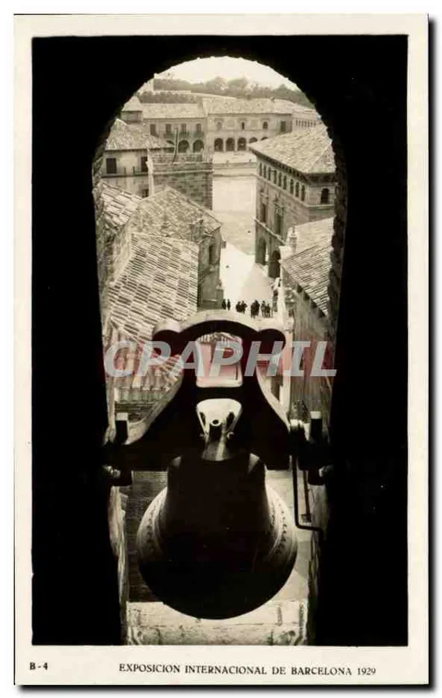 Plaza Mayor und Barrio Galego in Barcelona — Ansicht von der Kirchturmspitze — Verlag: Editorial Fotográfica, Nr. B-4 - Vorderseite