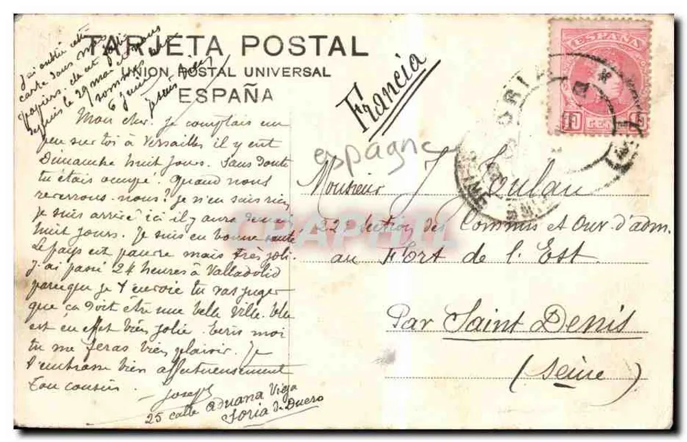 Valladolid — Panorama des Pisuerga — Jorge Montero — Buchhandlung — Acera 4 y 6 — Valladolid - Rückseite