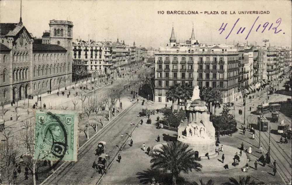 Barcelona - Plaza de la Universidad — Verlag unbekannt, Nr. 110 - Vorderseite
