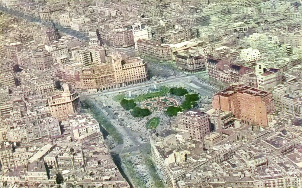 Barcelona — Plaza de Cataluña — Iberia Líneas Aéreas de España - Vorderseite