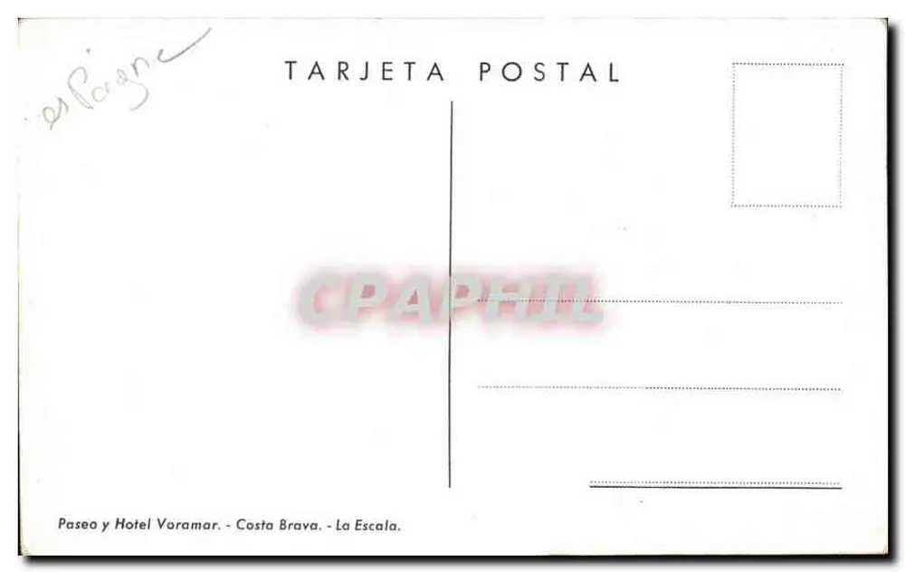 Paseo und Hotel Voramar — Costa Brava — La Escala - Rückseite