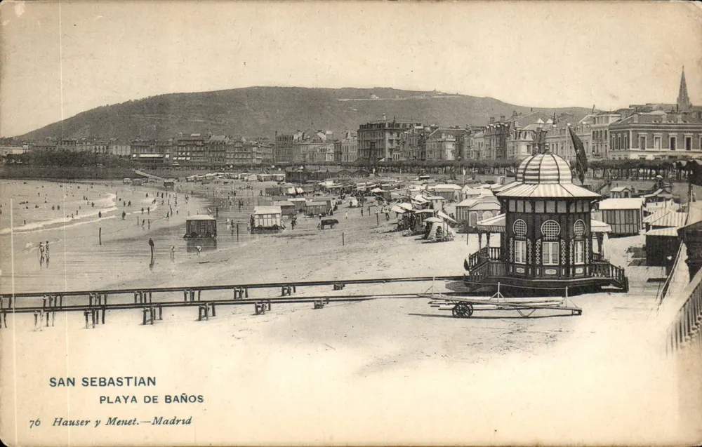 San Sebastián — Praia de Baños — Hauser y Menet, n°76 - Frente
