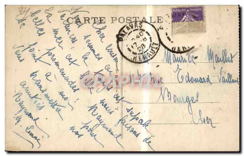 Palavas-les-Flots — Retorno da pesca — Editor não identificado, n° 901 - Verso