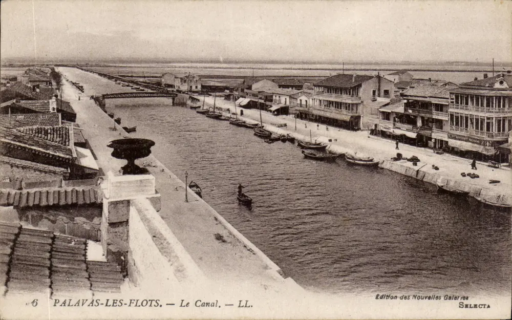 Palavas-les-Flots — O Canal — LL. — Edição das Novas Galerias SELECTA - Frente