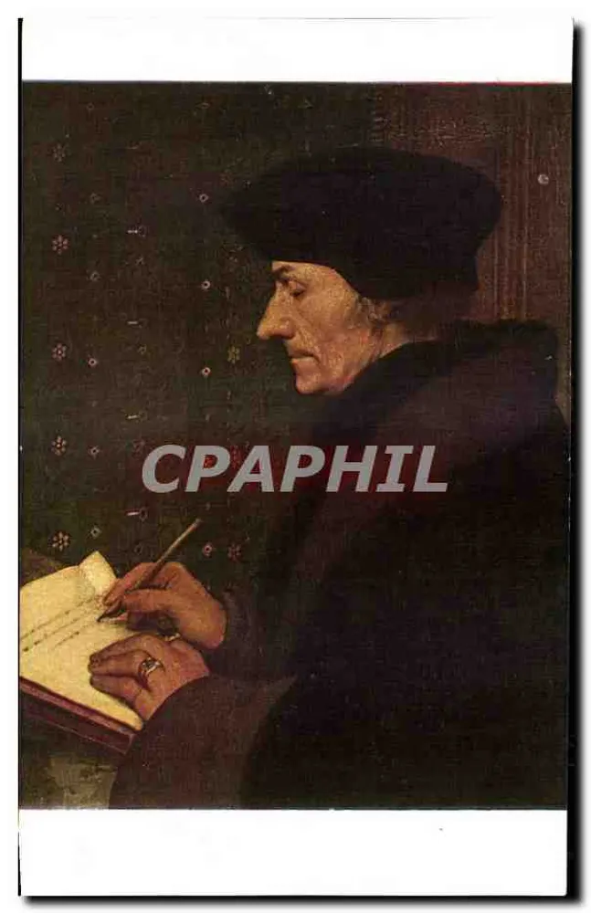 Porträt von Didier Erasme — Hans Holbein der Jüngere (1467–1536) — Musée du Louvre (deutsche Schule) — Gedruckt 2013 - Vorderseite