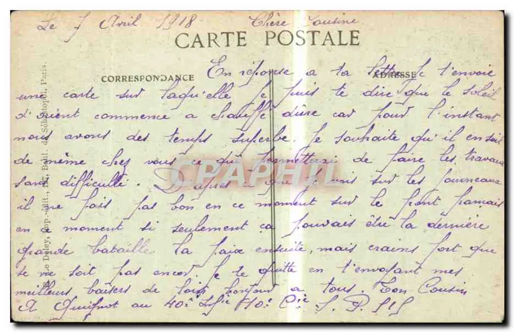 Monastir — Antigas Casernas — Visé, Paris, N° 200 - Verso