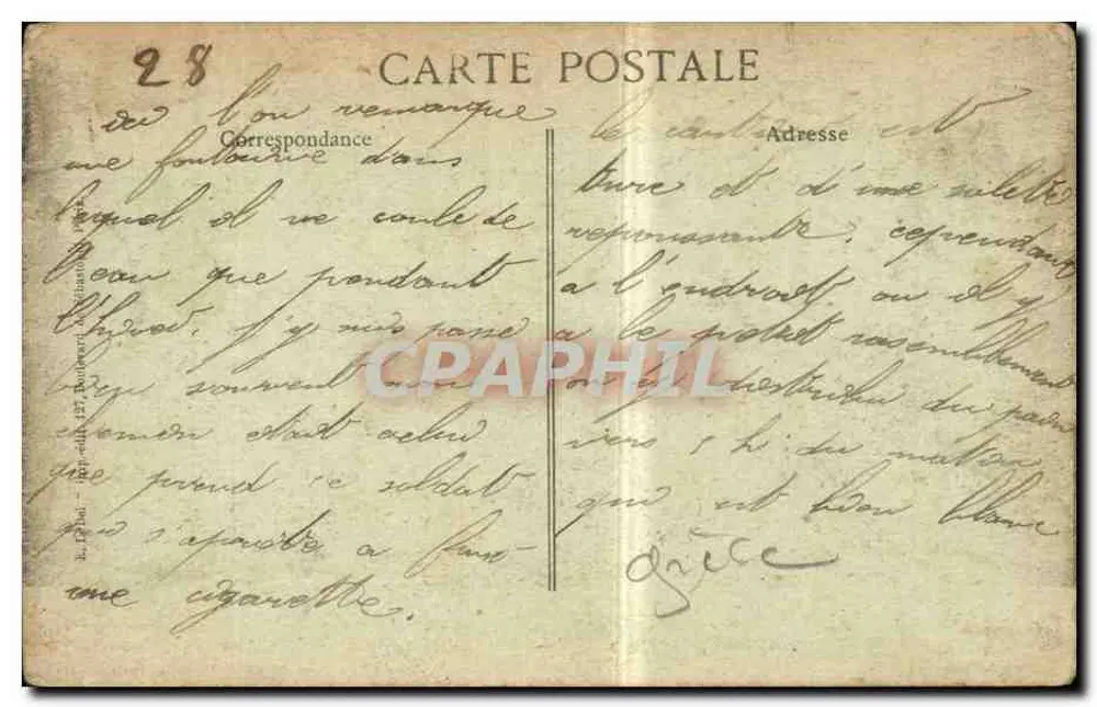 Alentours de MONASTIR — Guerra 1914-15-16-17 — Visé, Paris N° 1643 - Verso