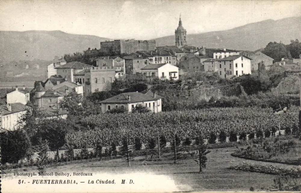 Fuenterrabía — La Ciudad — Fototipia Marcel Delboy, Burdeos - Anverso