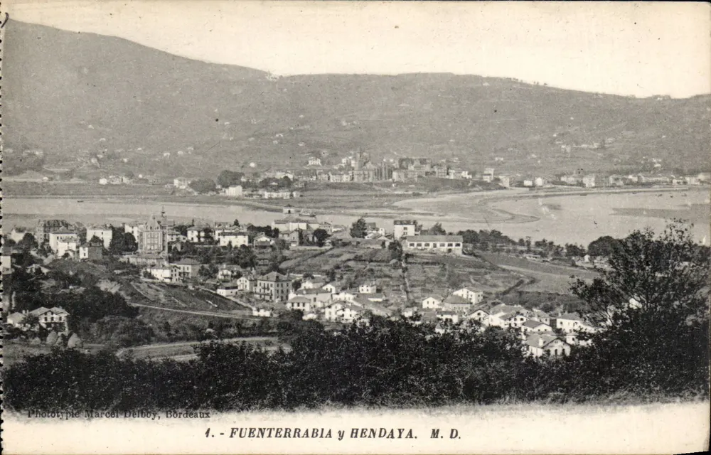 Fuenterrabia und Hendaya — Panoramablick — Phototypie Marcel Delfboy, Bordeaux, n°4 - Vorderseite