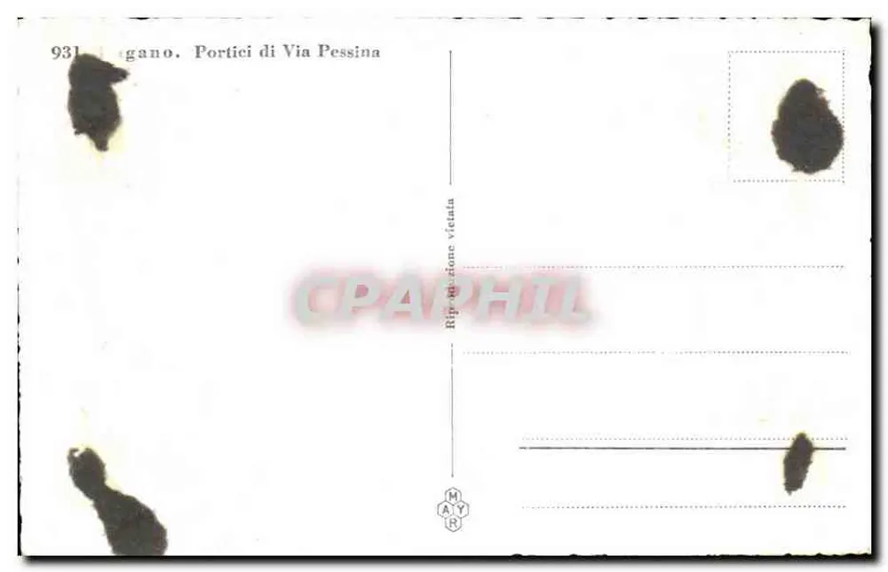 Lugano — Portici di Via Pessina — Reproduktion verboten - Rückseite