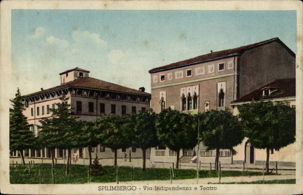 Spilimbergo - Via Indipendenza und Theater - Vorderseite
