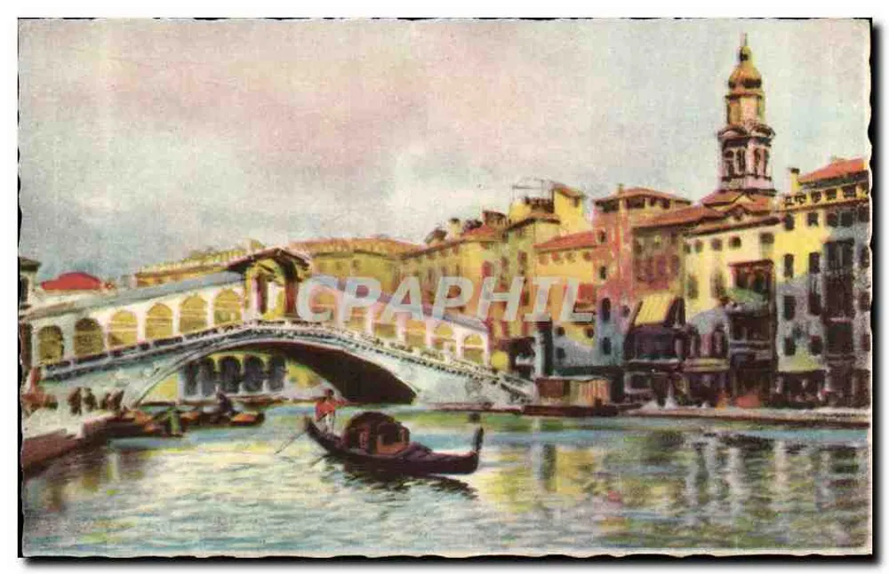 Venedig — Ponte di Rialto — Verlag A. Bocca, n° 4338-9 - Vorderseite