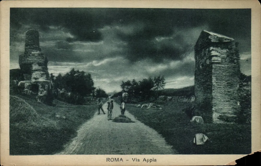 Rom - Via Appia — Ruinen und Weg — Verlag D.M.R. - Vorderseite