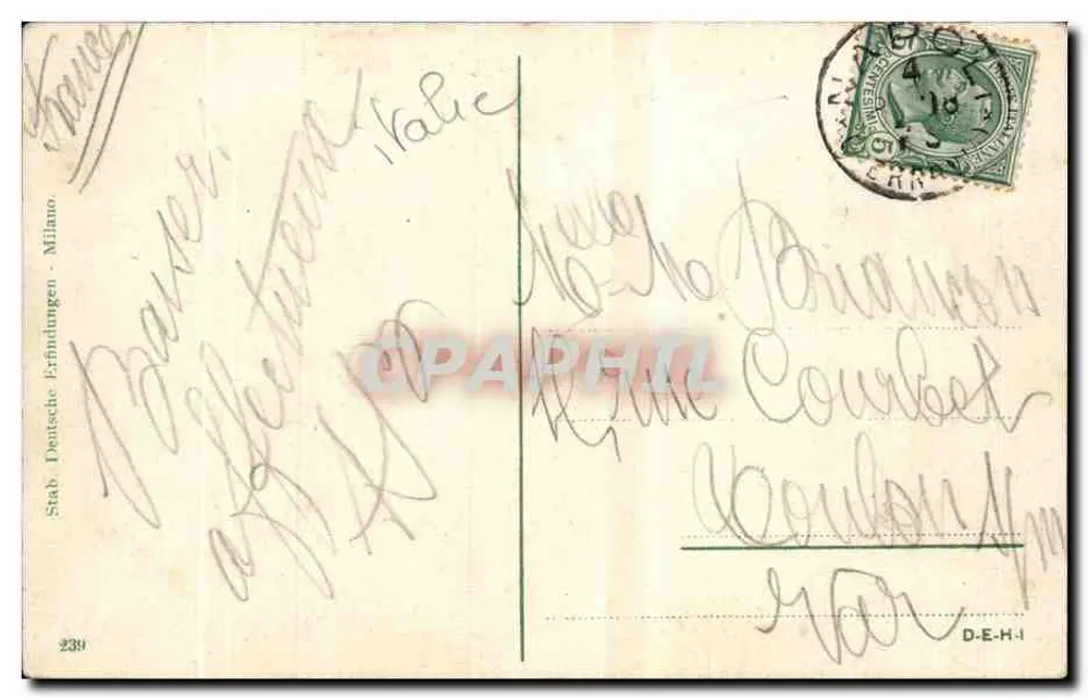 Napel - Straße S. Lucia und Castel dell'Ovo — Verlag Stab Deutsche Erfindungen, Nr. 239 - Rückseite