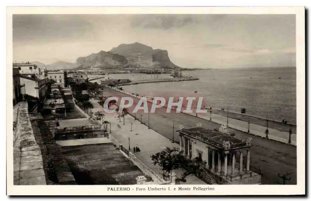 Palermo - Foro Umberto I und Monte Pellegrino — G.B. Fotocelere Torino - Vorderseite