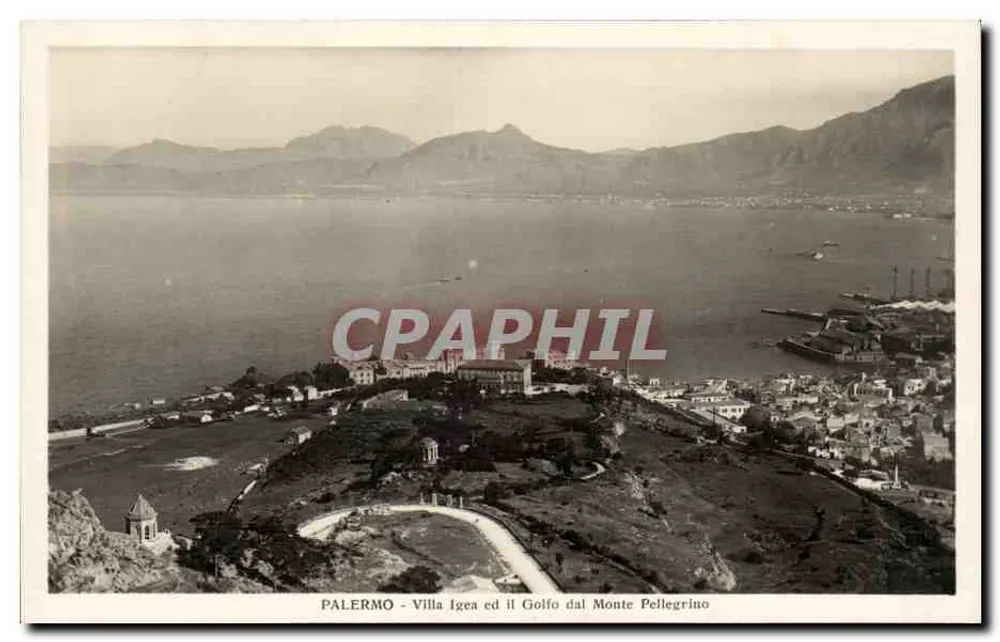 Palermo - Villa Igea und der Golf von Monte Pellegrino — Aussicht von Monte Pellegrino, Verlag G.B. Torino - Vorderseite