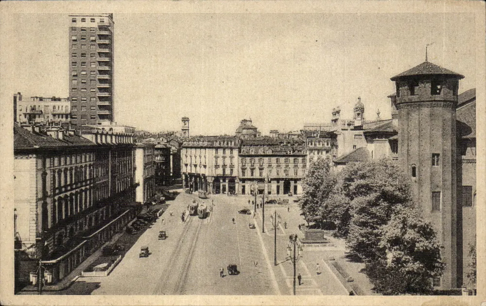 Piazza Castello — Turin — Verlag S. A. F. Milano - XXI - Vorderseite
