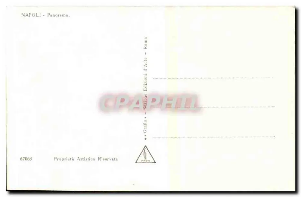 Neapel - Panorama — Künstlerische Editionen d'Arte, Rom, Nr. 67063 - Rückseite