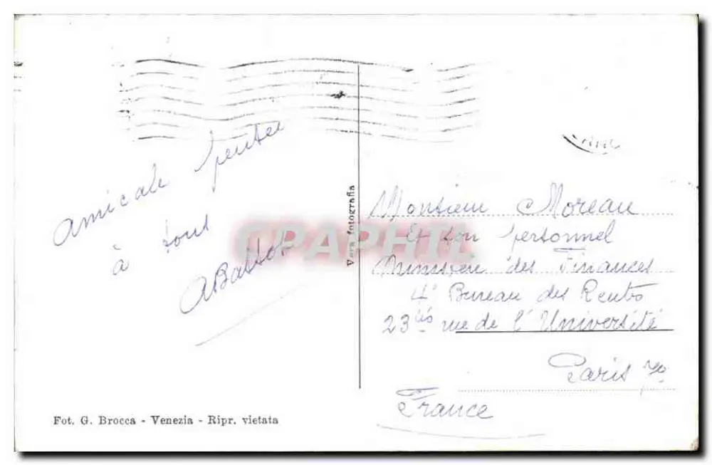 Venedig - Rio dell'Abbazia — Nr. 512, Verlag Fot. G. Brocca - Rückseite