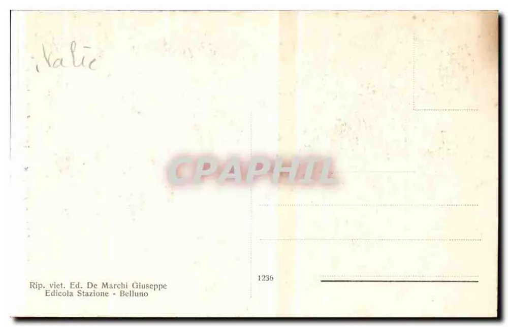 Belluno (m. 400 s.m.) — Antica Porta Dojona — Ed. De Marchi Giuseppe - Rückseite