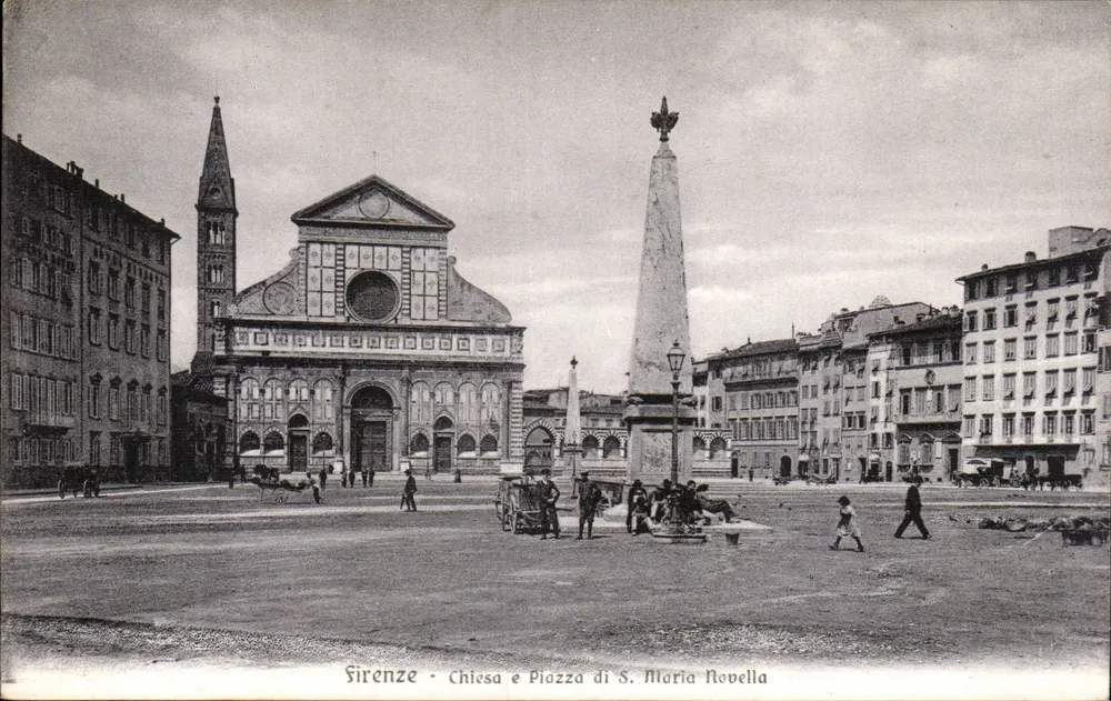 Florenz - Kirche und Platz der S. Maria Novella — Verlag A. O. - Firenze - Vorderseite