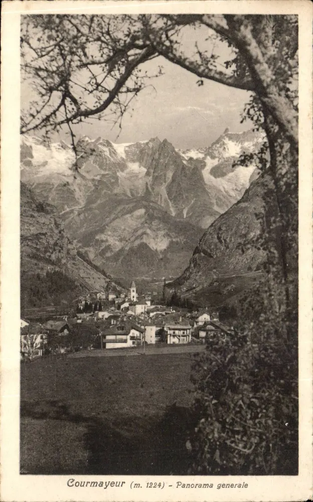 Courmayeur (m. 1224) - Allgemeiner Panoramablick - Vorderseite