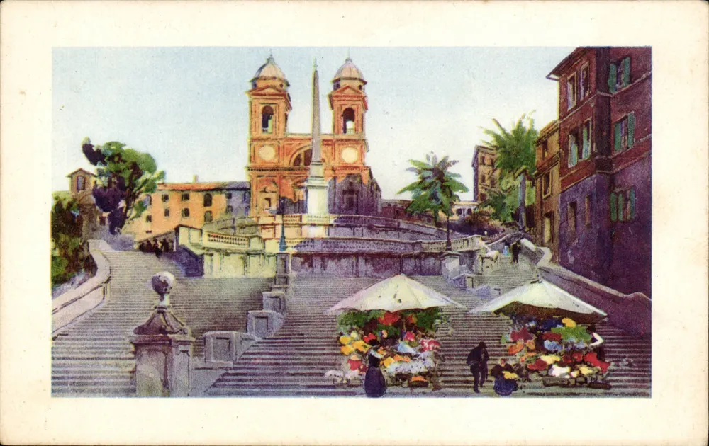 Piazza di Spagna — Trinità dei Monti — Éditions d'Art 'Astro' - Vorderseite